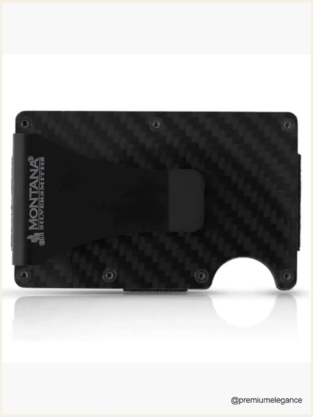 Western Credit Card & Cash Case with Filigree Flag Design